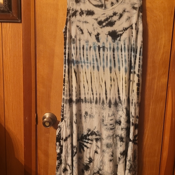 Scared Threads Tye Dyed Cotton handkerchief hem dress pocket. One size M L XL. - Picture 2 of 7